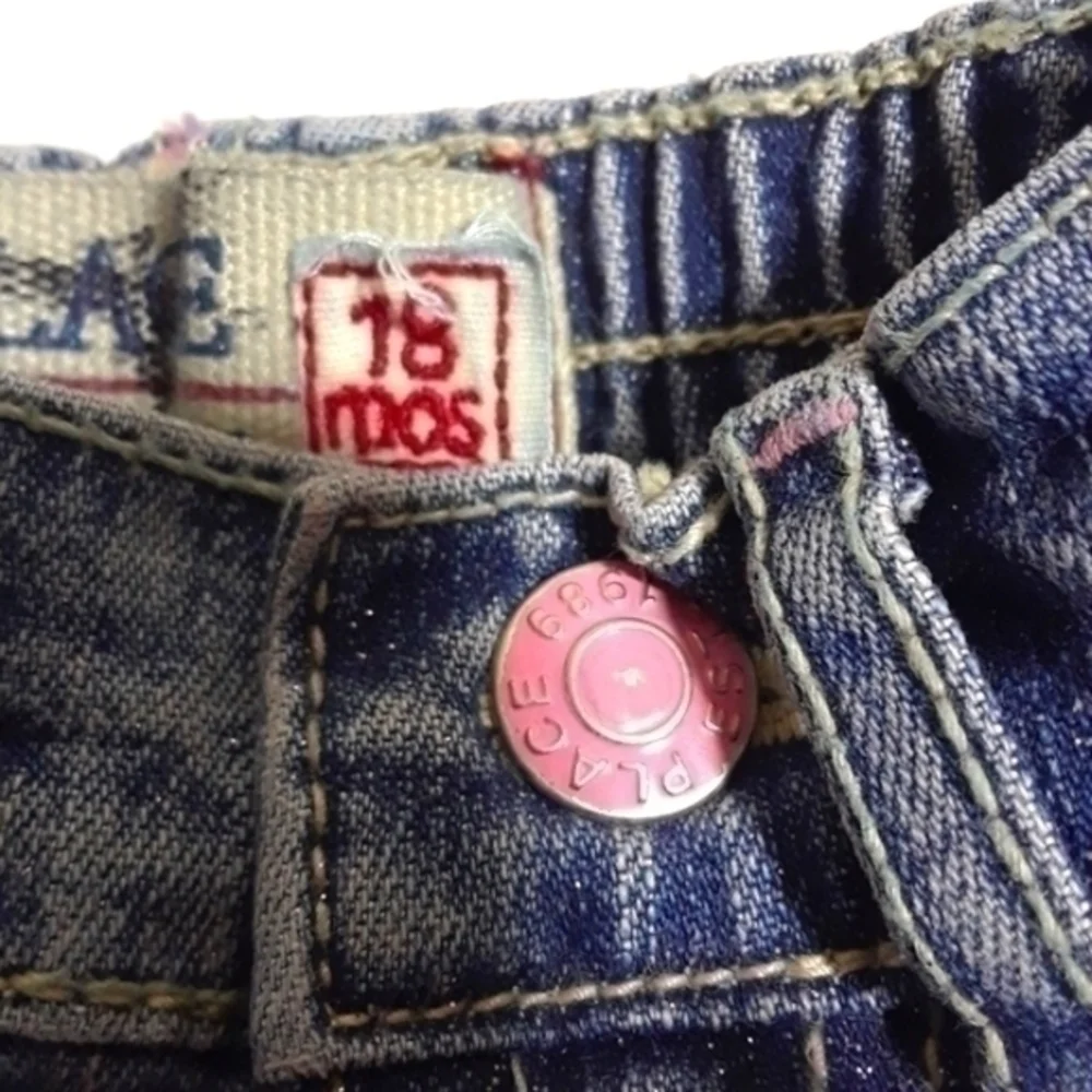 Children's Place Sparkly Denim Jeans- Size 18 Mos